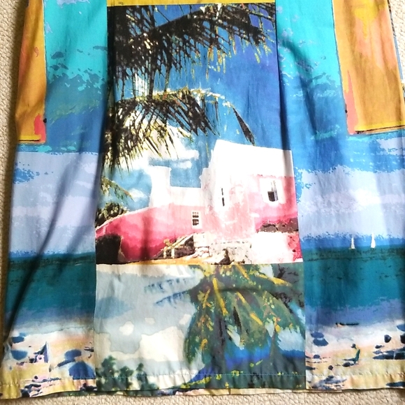 Tropical Summer Sundress/Swimsuit Cover Up-Cotton/Spandex. Line Two bran… - Picture 2 of 4